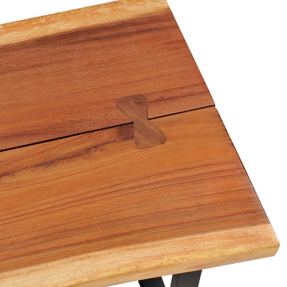 Mesa De Centro De Madera Maciza De Suar 102x54x41 Cm_3