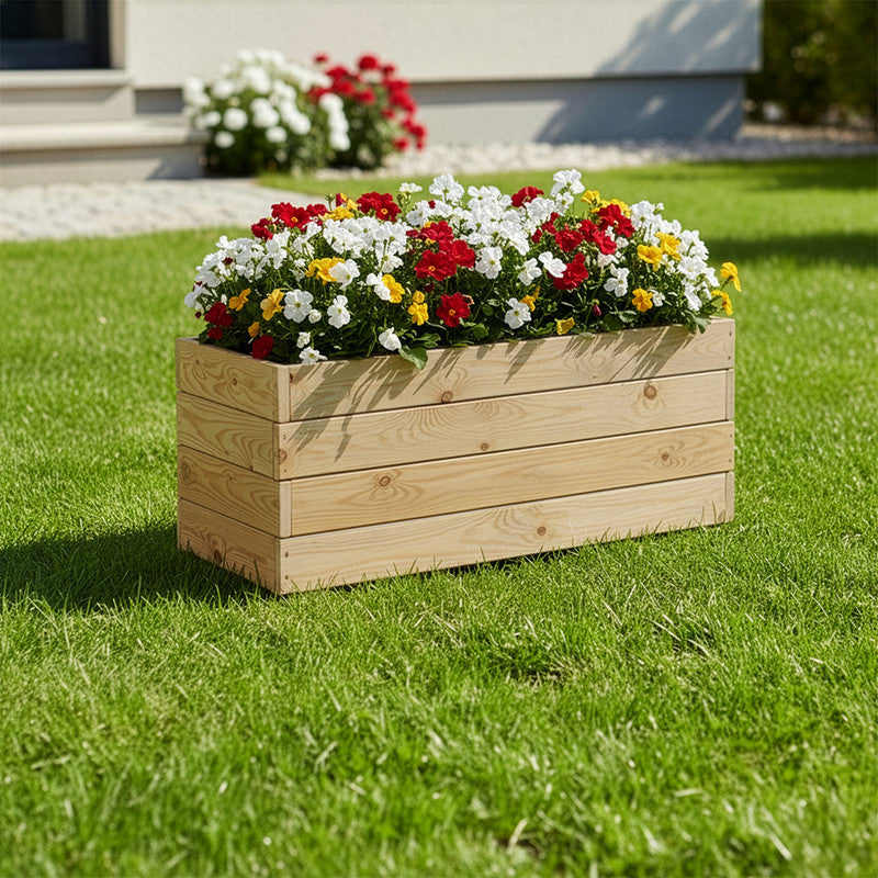 Jardinera De Madera Para Exterior Ghio Kd Hortalia 90x40x40 Cm_1