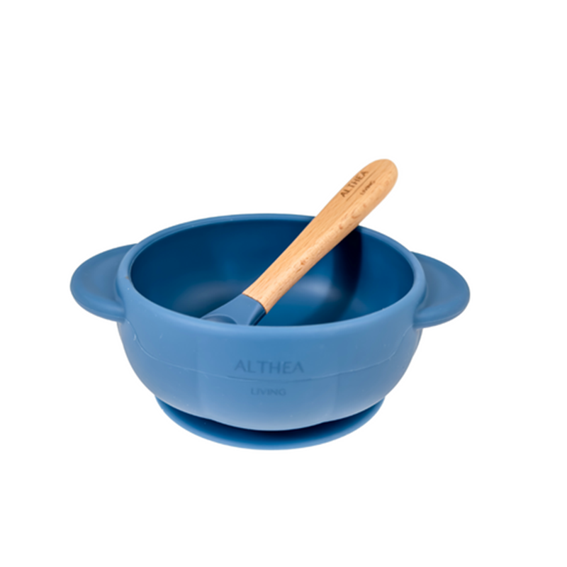 Vajilla De Silicona Orgánica - 8 Piezas - Azul Marino._2