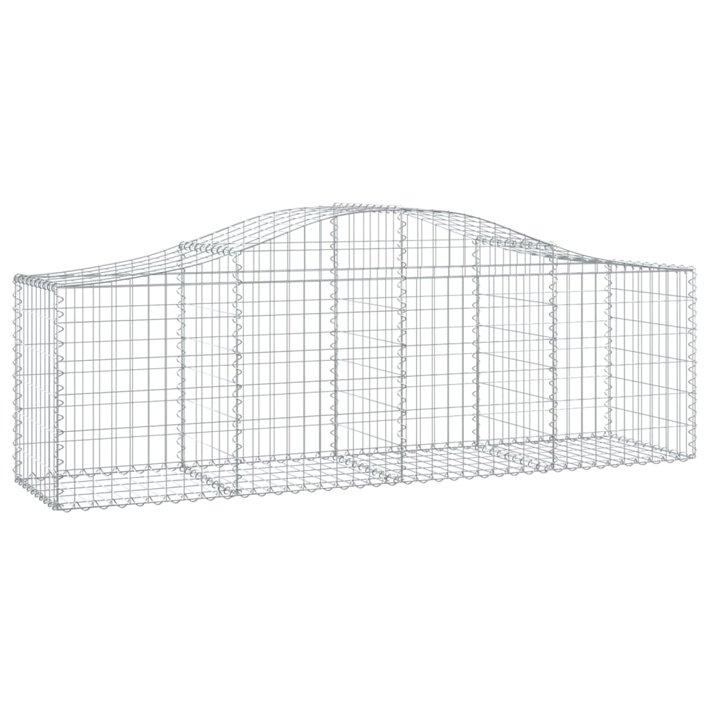 Cestas De Gaviones 18 Uds Forma De Arco Hierro 200x50x60/80 Cm_2
