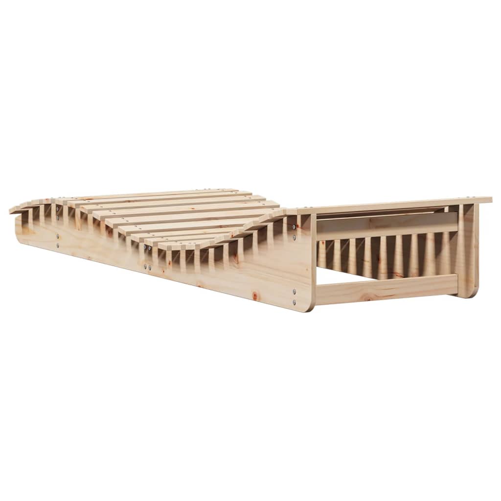 Tumbona De Madera Maciza De Pino 205x70x31,5 Cm / Vetonek_1