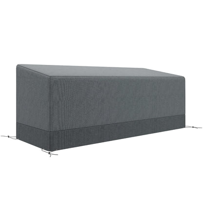 Outsunny Funda Protectora Para Muebles Jardín Tela Oxford 600d Impermeable Gris_0