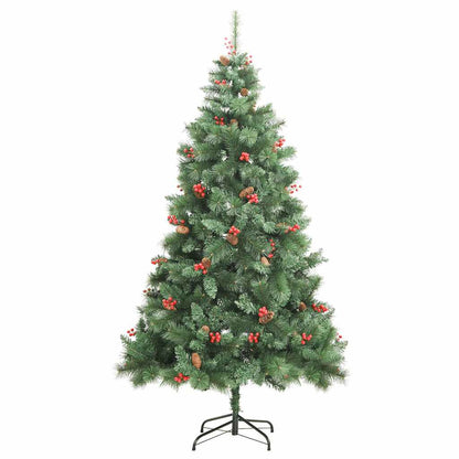 Vidaxl Árbol De Navidad Artificial Con Bisagras 300 Led Y Bolas 210 Cm_4
