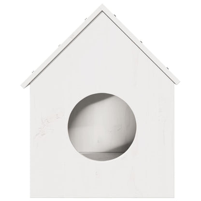 Casa Para Gatos Madera Maciza Pino Blanca 41x50x50 Cm_2