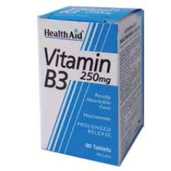 Vitamina B3 (Niacinamida) 250 mg 90 comprimidos Health Aid