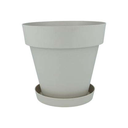 Embalagem de vasos com pires na cor cru Tes 22 x 20 cm