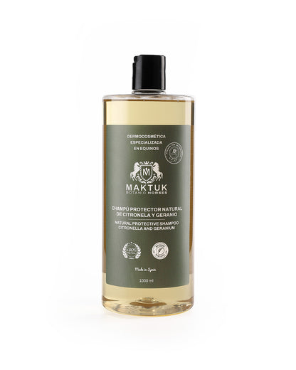 Champú Protector Natural De Citronela Y Geranio 1000 Ml Maktuk Horses_0