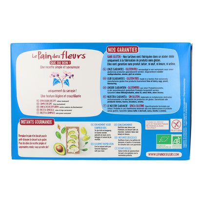 Bolachas de trigo sarraceno sem glúten e sem sal Le Pain de Fleurs biológicas 300g
