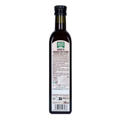 Vinagre de Romã Biológico Não Filtrado NaturGreen 500 ml