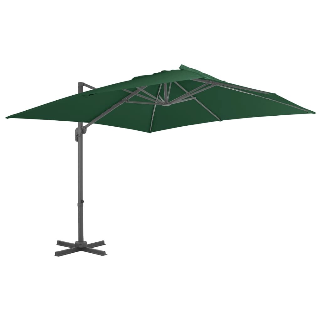 Vidaxl Sombrilla Jardín Voladiza Con Palo De Aluminio Verde 400x300 Cm_0