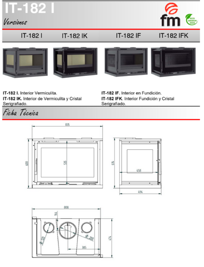 BRICOSOL Insertable de leña esquina FM Modelo IT-182 IFK Interior Fundición Cristal Serigrafiado_3