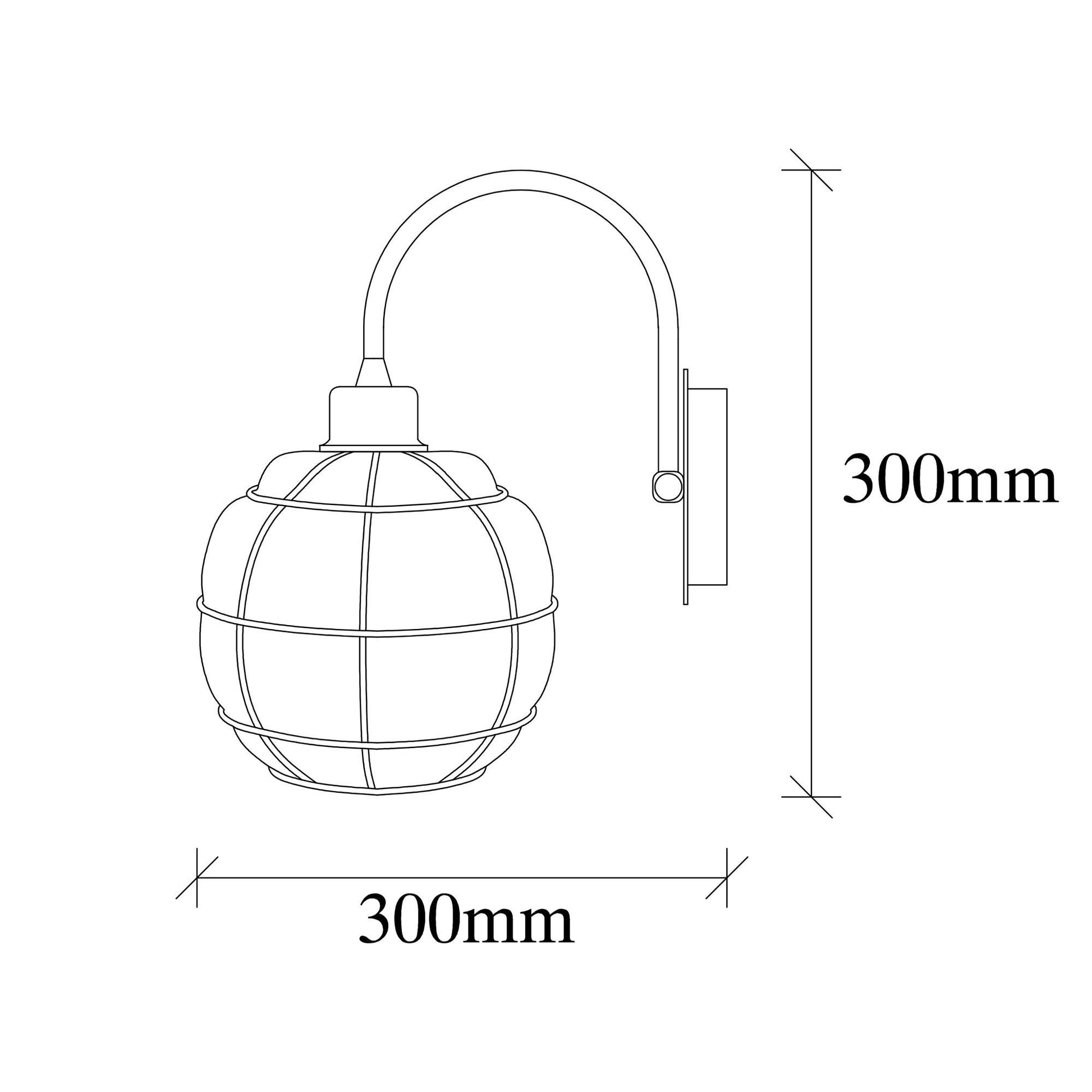 Aplique De Pared, Metal , Oro, 23x27x30, Casquillo E 27 Max 40 W_1