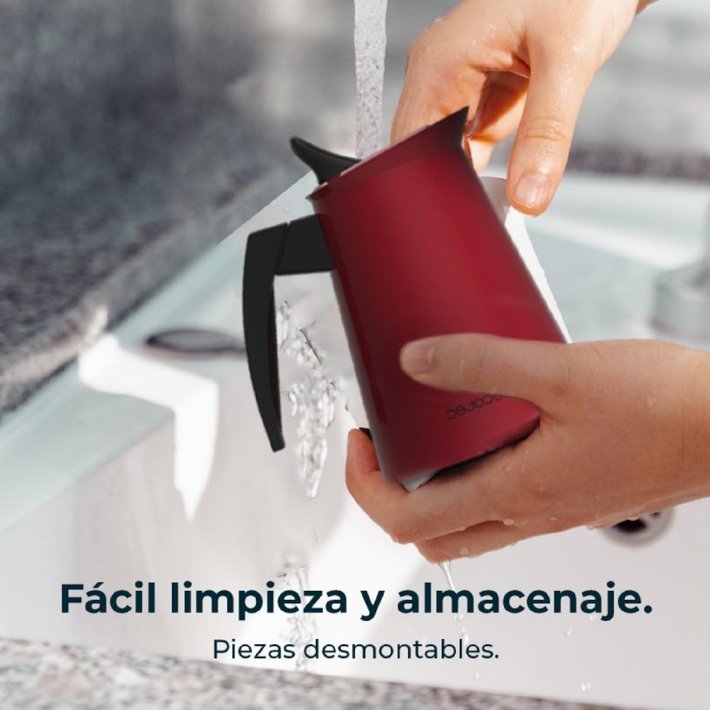 Cecotec Cafetera Italiana Piccolina 400 Red, Capacidad 200 Ml Para 4 Tazas, Diseño Elegante En Acero, Filtro De Acero Inoxidable_2