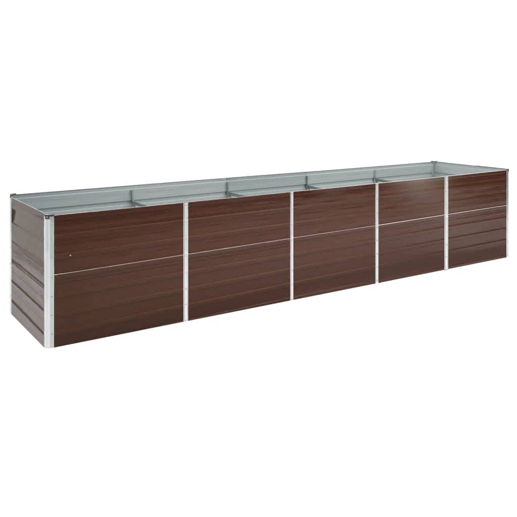 Arriate De Acero Galvanizado Marrón 400x80x45 Cm_1
