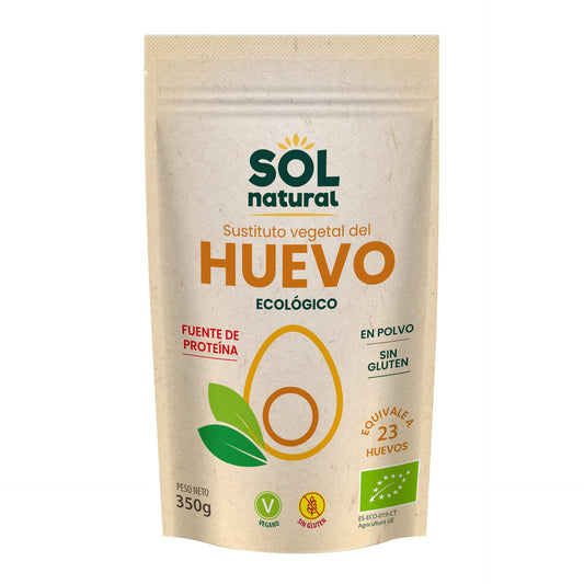 Substituto de ovo em pó biológico Sol Natural 350g