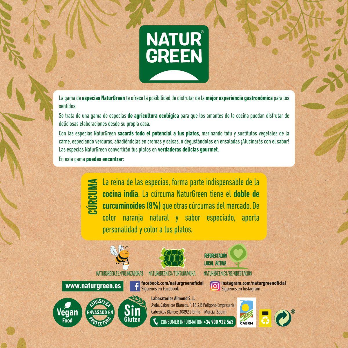 Cúrcuma biológica moída 100 g NaturGreen
