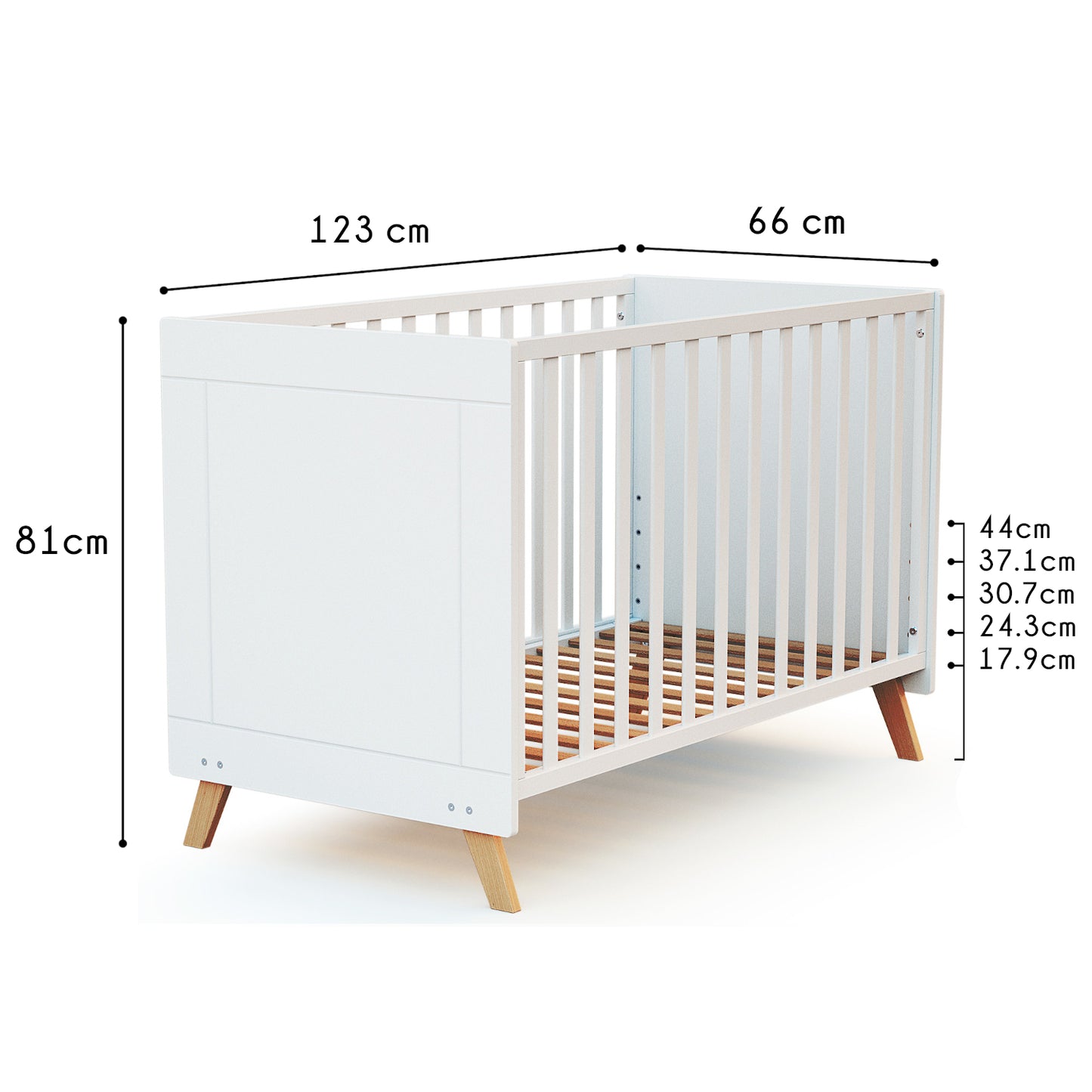 Cuna Bebé Sakura Con Colchón Morfeo, Convertible En Cama Infantil (kit Colecho Opcional)_2