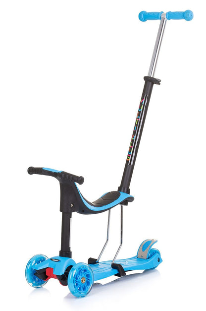 Patinete Infantil 3 En 1 Multi Plus Con Asiento Y Mango Parental Blue_0