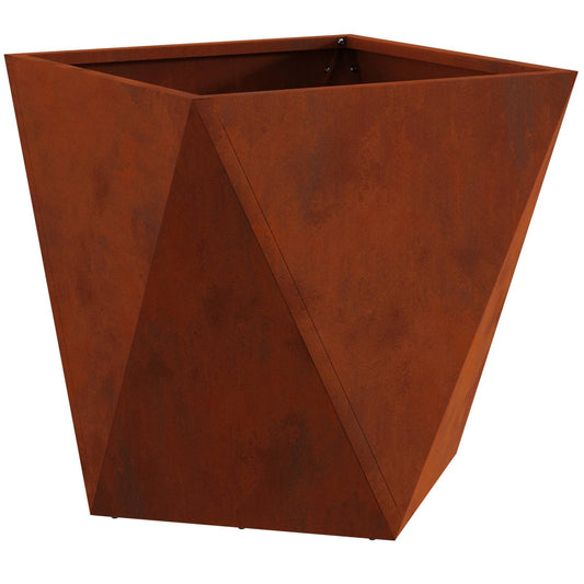 Jardinera Oxidado 50 X 50 X 50 Cm Acero Autopatinable_0