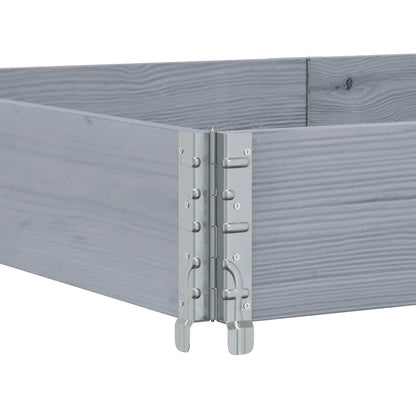 Jardinera De Madera Maciza De Pino Gris 150x100 Cm_4