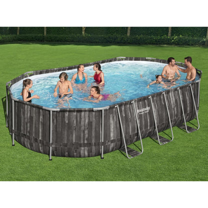Bestway Conjunto De Piscina Ovalada Power Steel 488x305x107 Cm_1