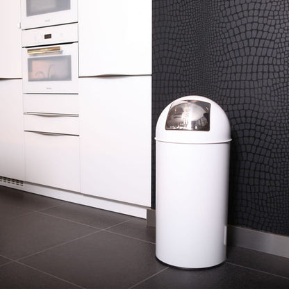 Eko Cubo De Basura Con Tapa A Presión 40 L Blanco_2
