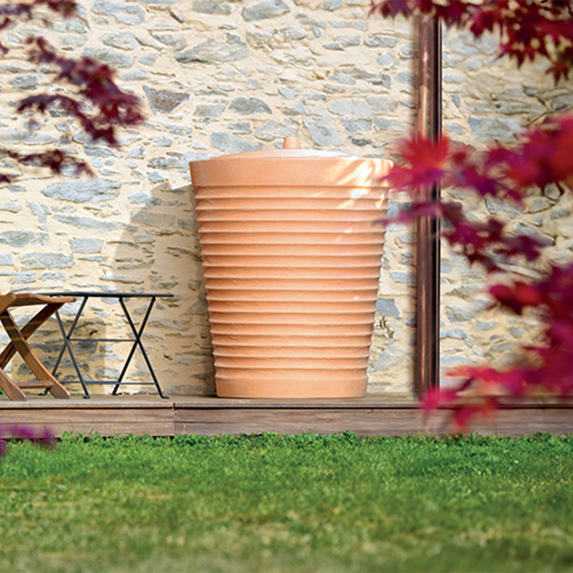 Barril De Agua De Lluvia Trentino 275l Color Terracota_2