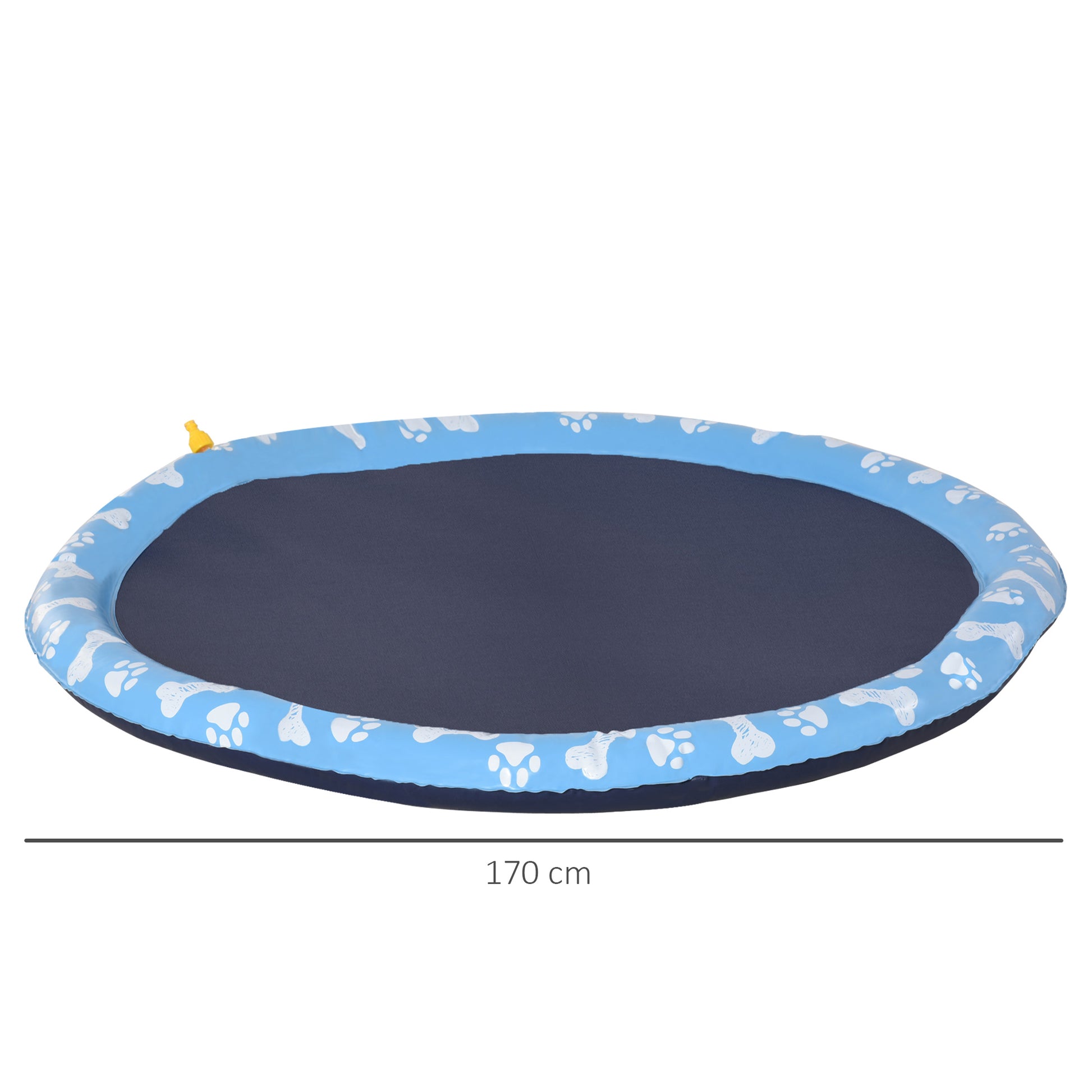 Pawhut Splash Pad Aspersor De Juegos De Agua 170 Cm Para Mascotas Jardín Patio_2