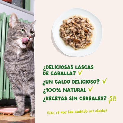 Filetes de caballa para gatos Edgard & Cooper 70 g