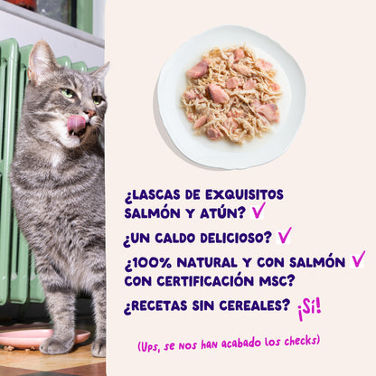 Filetes de salmón y atún para gatos Edgard & Cooper 70 g