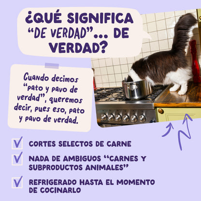 Sobres de comida húmeda Pato & Pavo en Salsa para Gatos Adultos | Edgard & Cooper 85 g