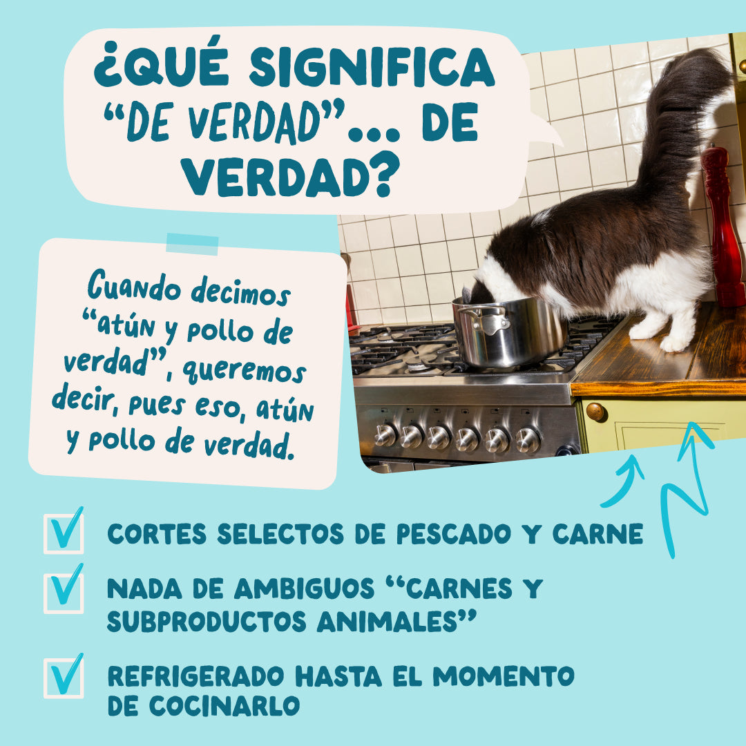 Sobres de comida húmeda Atún & Pollo en Salsa para Gatos Adultos | Edgard & Cooper 85 g