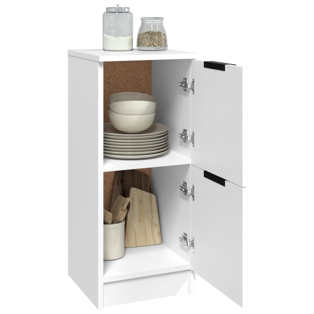 Aparador De Madera Contrachapada Blanco 30x30x70 Cm / Vetonek_2