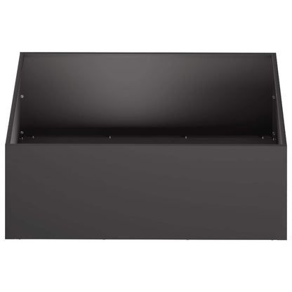 Macetero De Jardín 2 Uds. Negro 60 X 60 X 20 Cm_3
