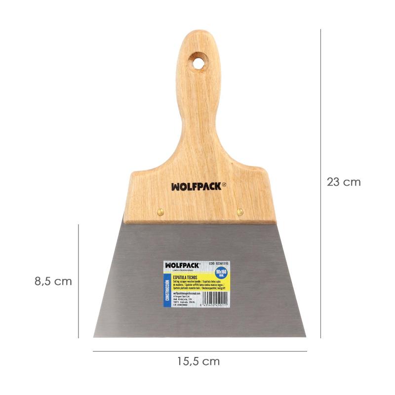 Espatula Techos Mango Madera Hoja Acero 90 X 160 Mm. Espatula Yeso, Espatula Pintor, Espatula Masillas, Espatula Pladur, Etc._1