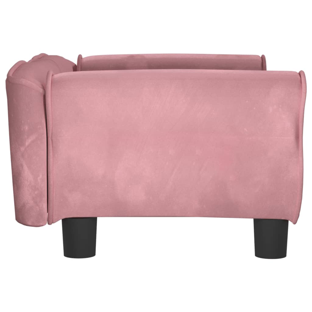 Cama Para Perros De Terciopelo Rosa 70x45x30 Cm / Vetonek_3