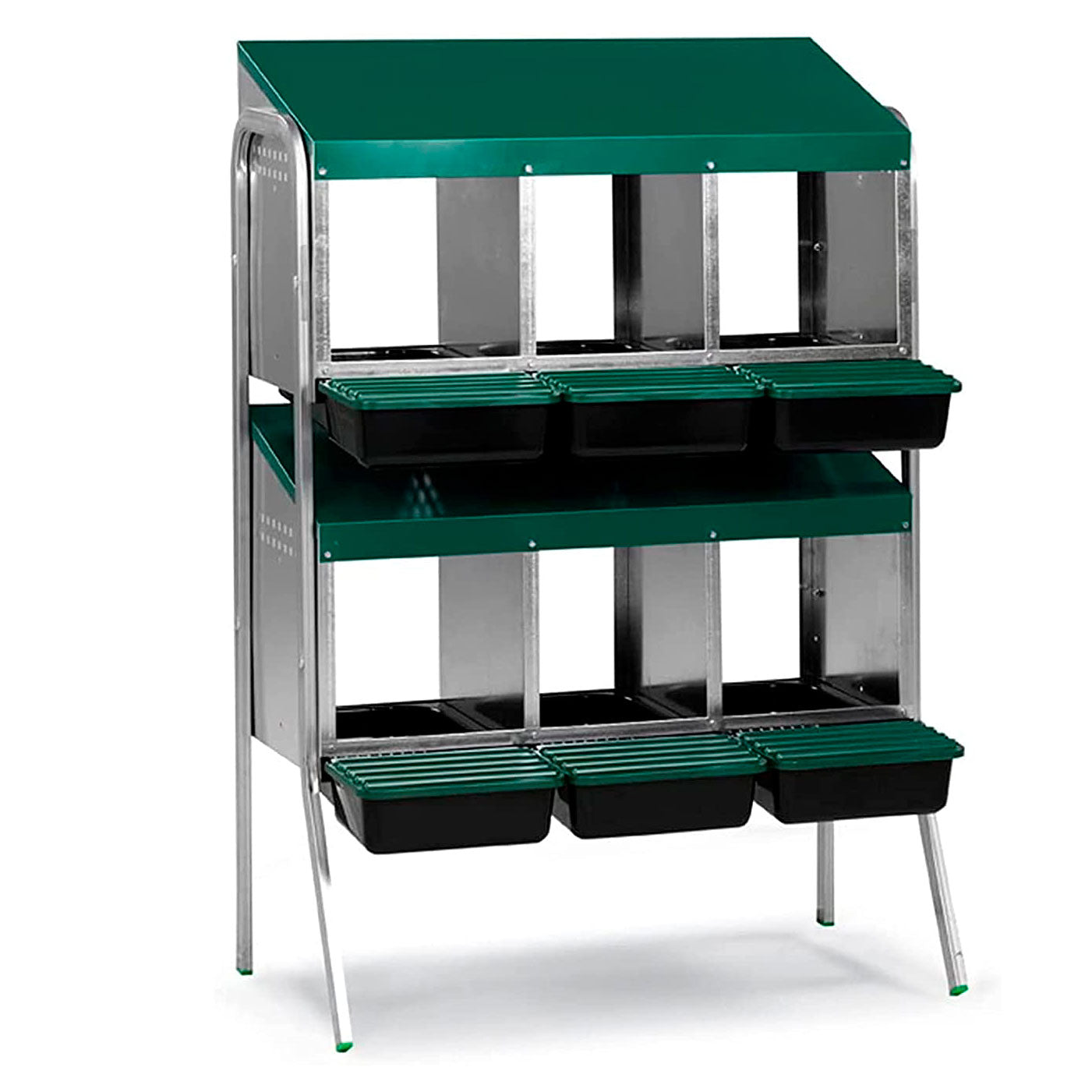 Ponedero Para Gallinas Con Cajón Escamoteador - 6 Huecos_0