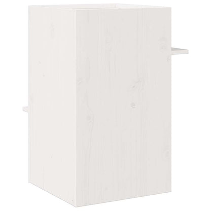 Casa Para Gatos Madera Maciza Pino Blanca 43x43x60 Cm_4