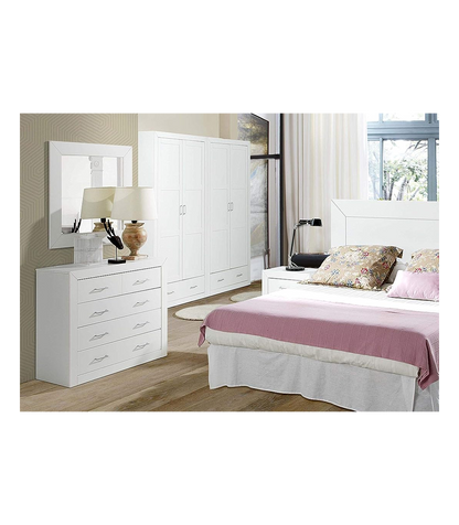 Armario Ropero 2 Puertas Acabado Blanco 200 Cm(alto)105 Cm(ancho)55 Cm(largo_2