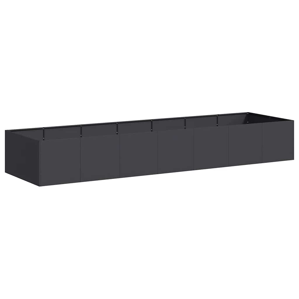 Jardinera De Acero Laminado En Frío Negro 280x80x40 Cm_0