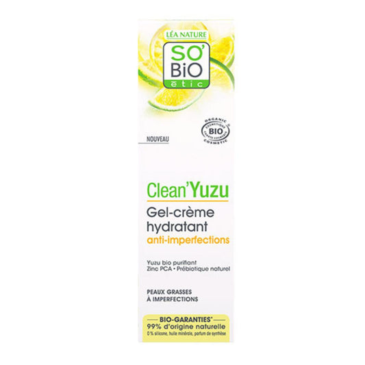 Creme hidratante em gel anti-nódoas Clean yuzu So'Bio étic 40 ml