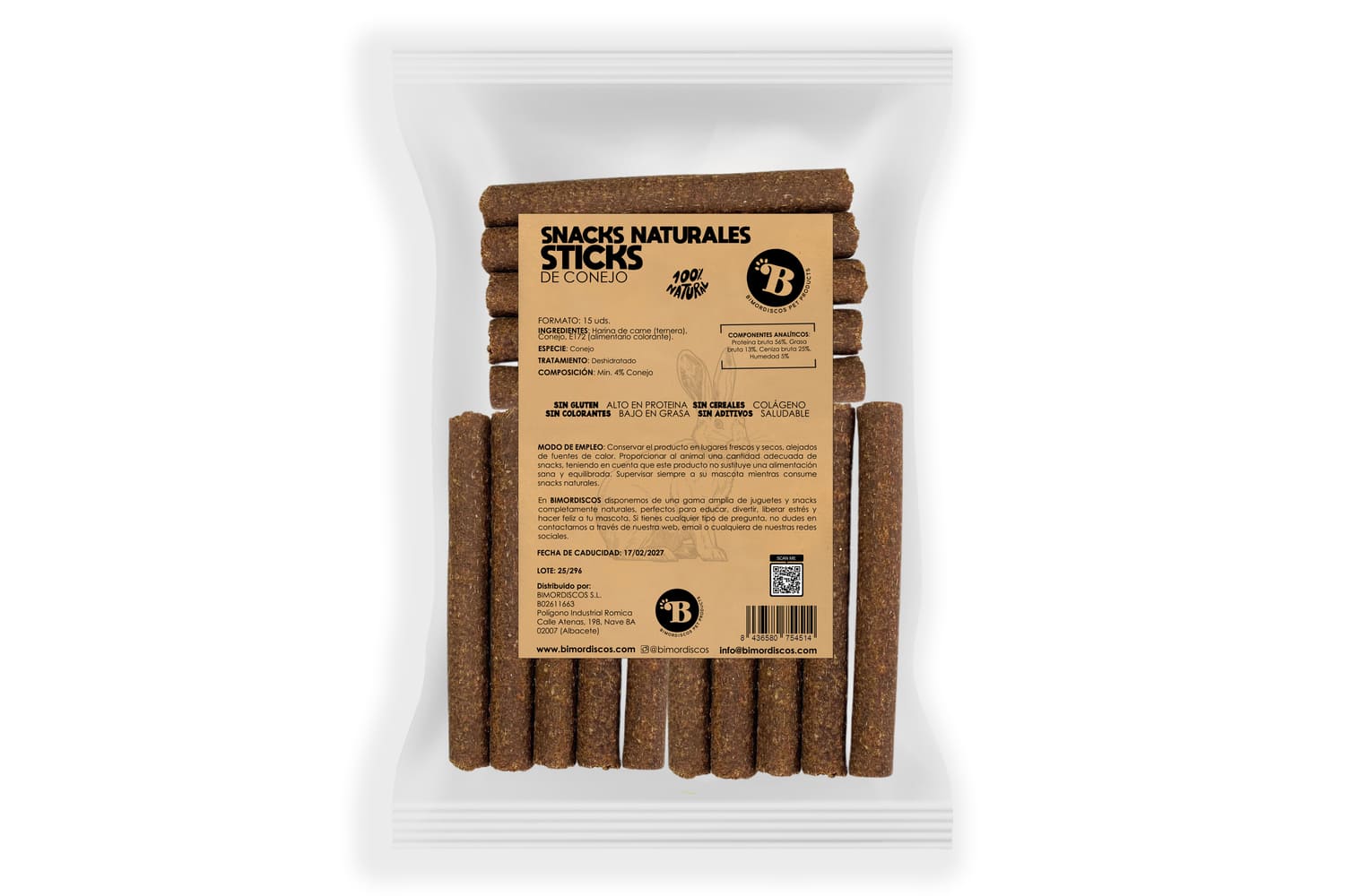 Bimordiscos Barritas Para Perros Y Gatos - Conejo - 15 Uds.