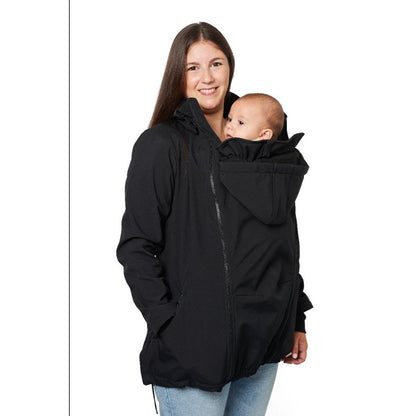 Momawo 4 em 1 Baby Carrier Coat Preto Kangura Tamanho M