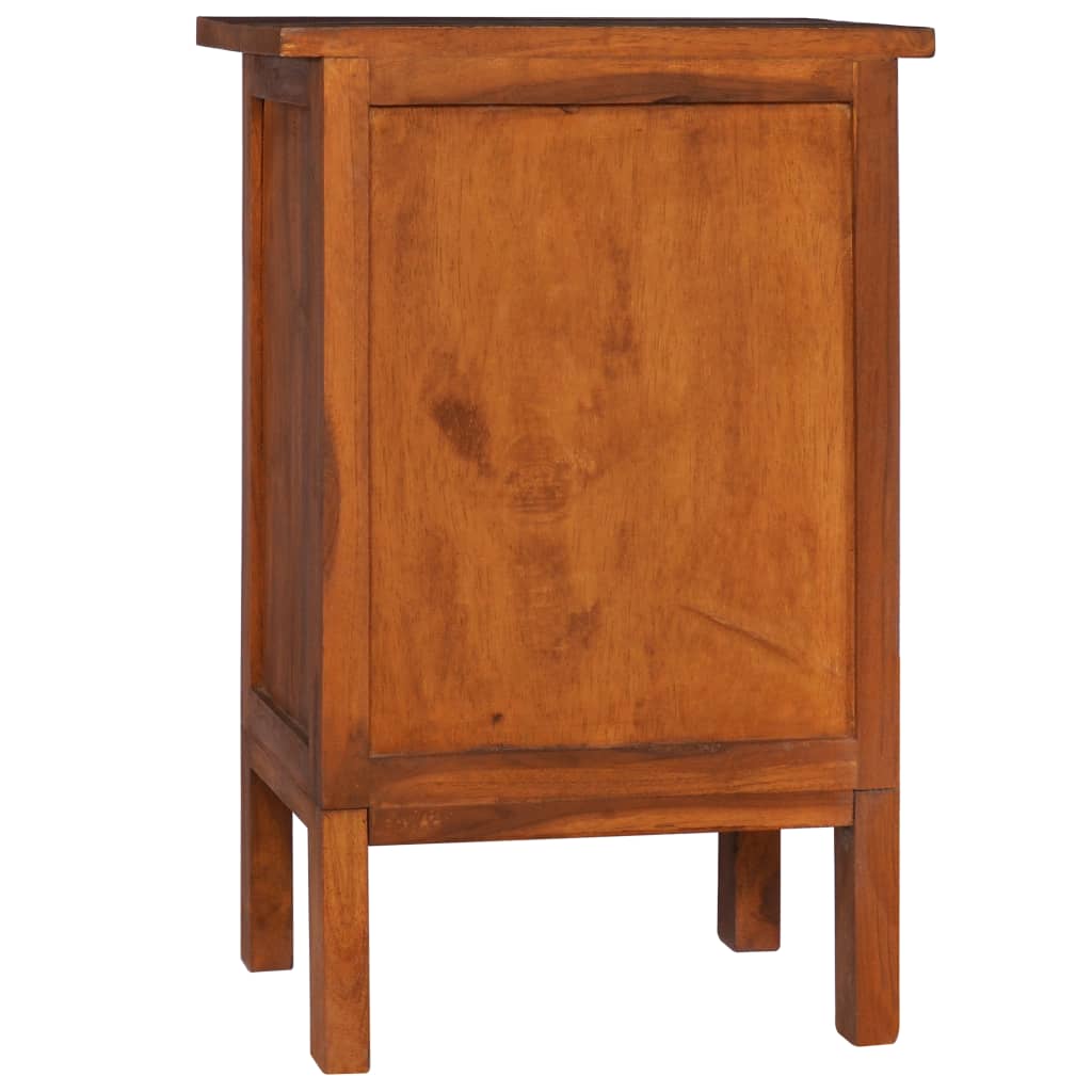 Mesita De Noche De Madera Maciza De Teca 40x35x60 Cm_3