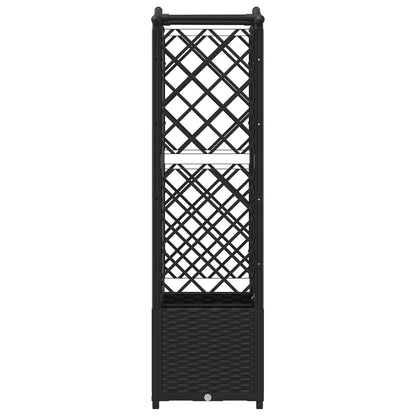 Cama Elevada Con Trellis Y Techo Negro 122 X 40 X 138 Cm Pp_3