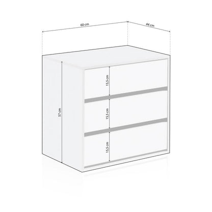 Cajonera Vera Melamina, Blanco Artik, 60 X 57 X 44_4
