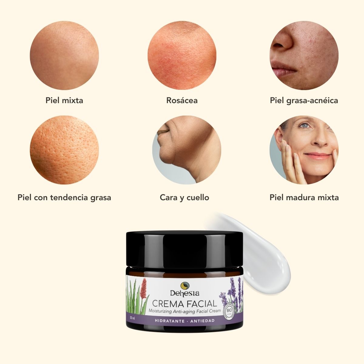 Crema Facial Hidratante Antiedad Bio | Piel Normal-mixta_2