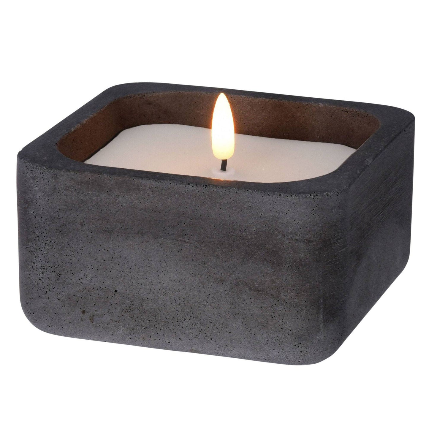 Well Home Vela Led Formato Cuadrado Color Negro 12x12x6,5cm_0