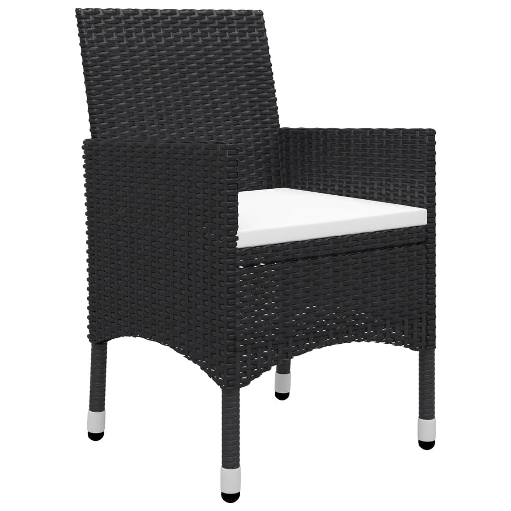 Vidaxl Juego De Comedor De Jardín De 5 Piezas Negro_4