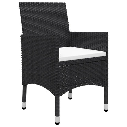 Vidaxl Juego De Comedor De Jardín De 5 Piezas Negro_4